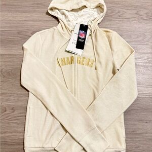 NFL Chargers Gold and Cream Hoodie
